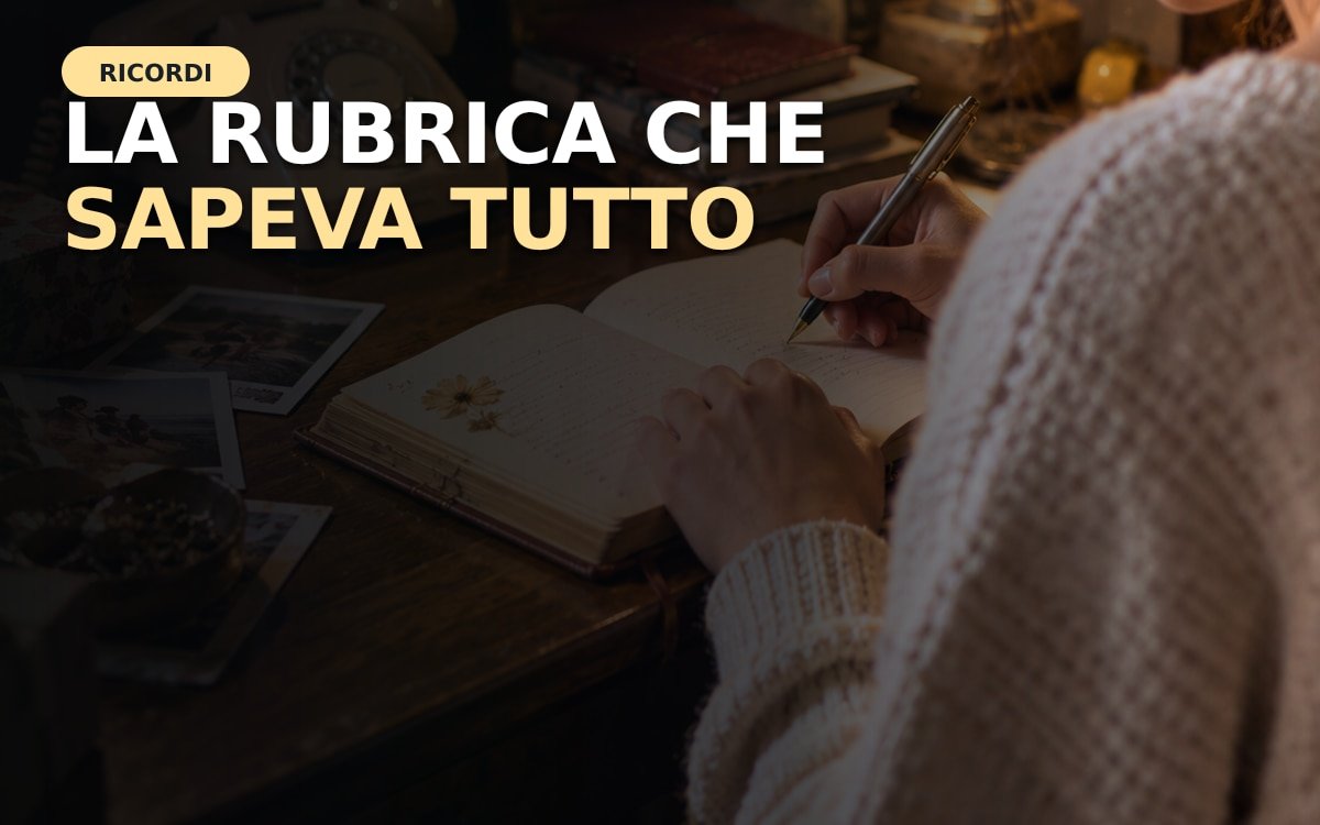 Vecchia rubrica e diario scritti a mano