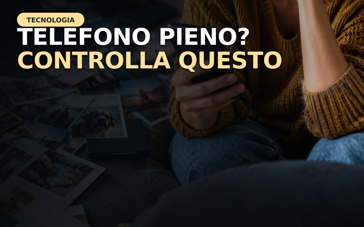 Schermata di archiviazione piena su smartphone