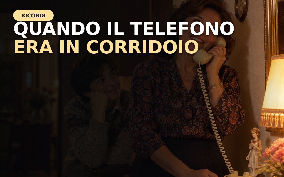 Telefono fisso tradizionale in una casa