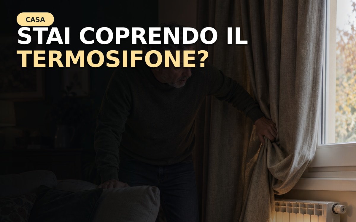 Termosifone libero da tende e mobili