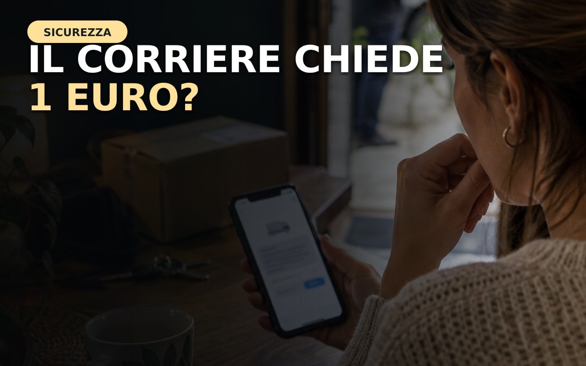 SMS di falsa consegna visualizzato su smartphone