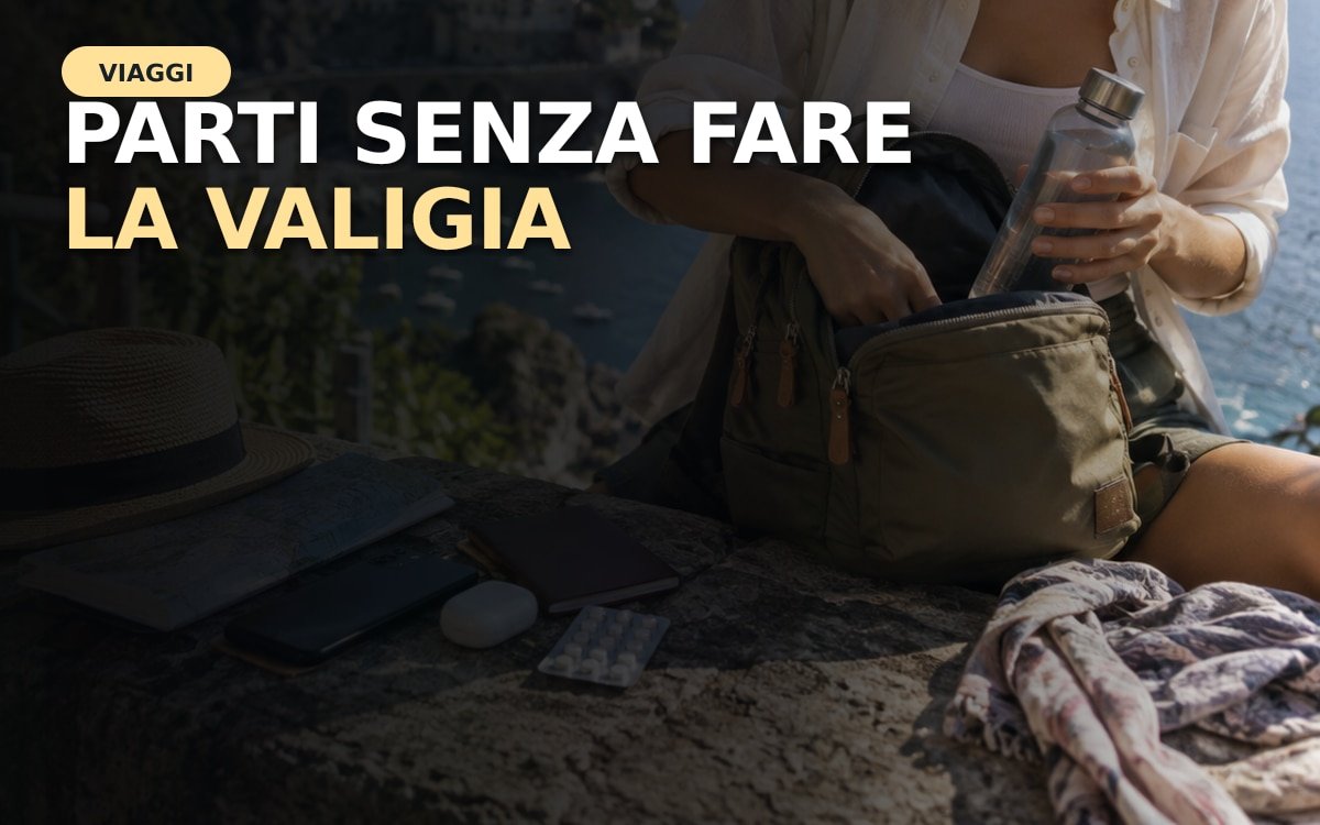Zaino leggero preparato per una gita di un giorno