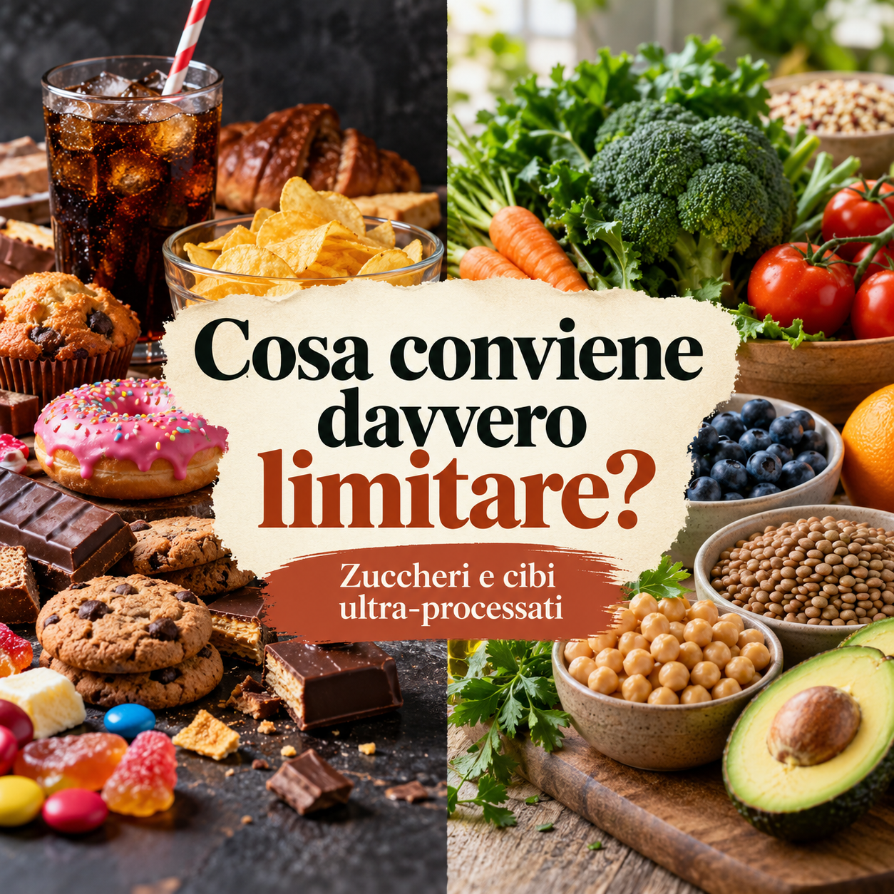 Pane e alimenti da confrontare per qualità, porzioni e frequenza